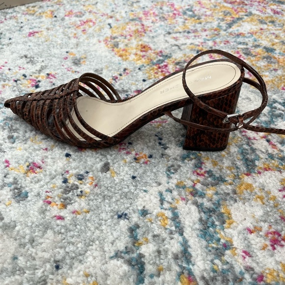 Marc Fisher Brown Strappy Heels - Picture 4 of 6
